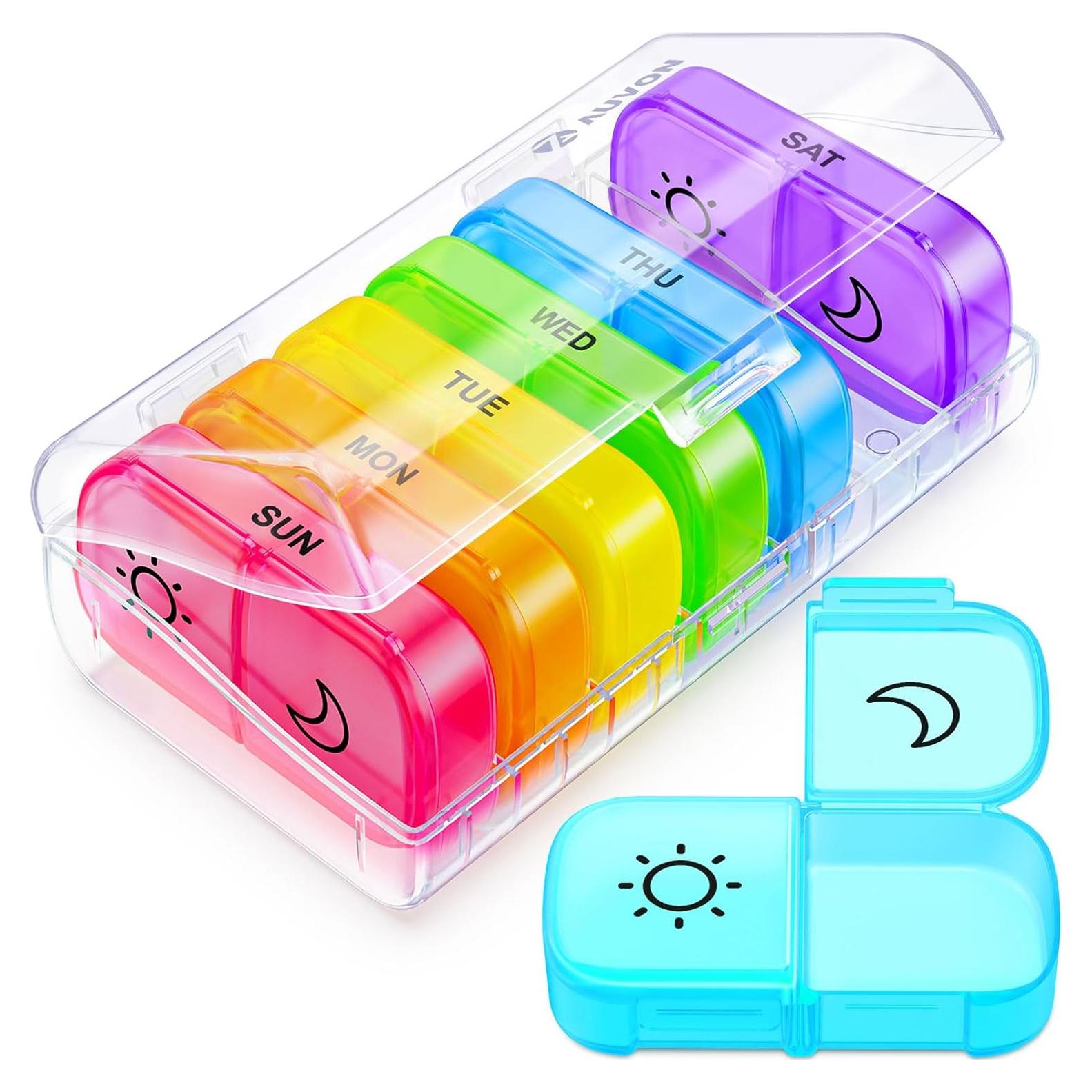 Organizador de Pastillas AUVON XL Semanal 2 Veces al Día AM PM