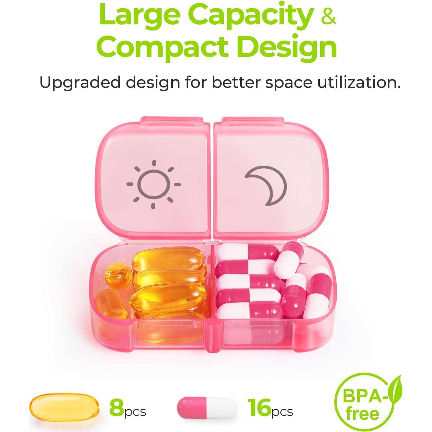 Organizador de Pastillas AUVON XL Semanal 2 Veces al Día AM PM