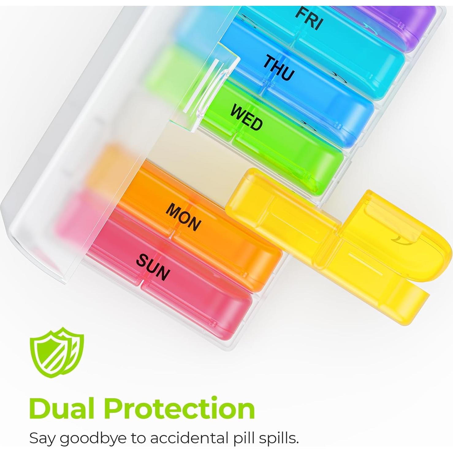 Organizador de Pastillas AUVON XL Semanal 2 Veces al Día AM PM