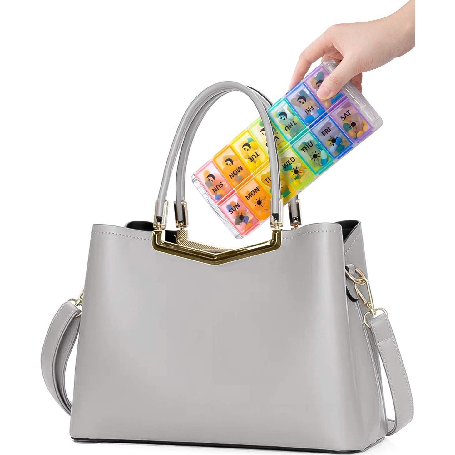 Organizador de Pastillas Semanal Fullicon AM PM Grande 14 Compartimentos