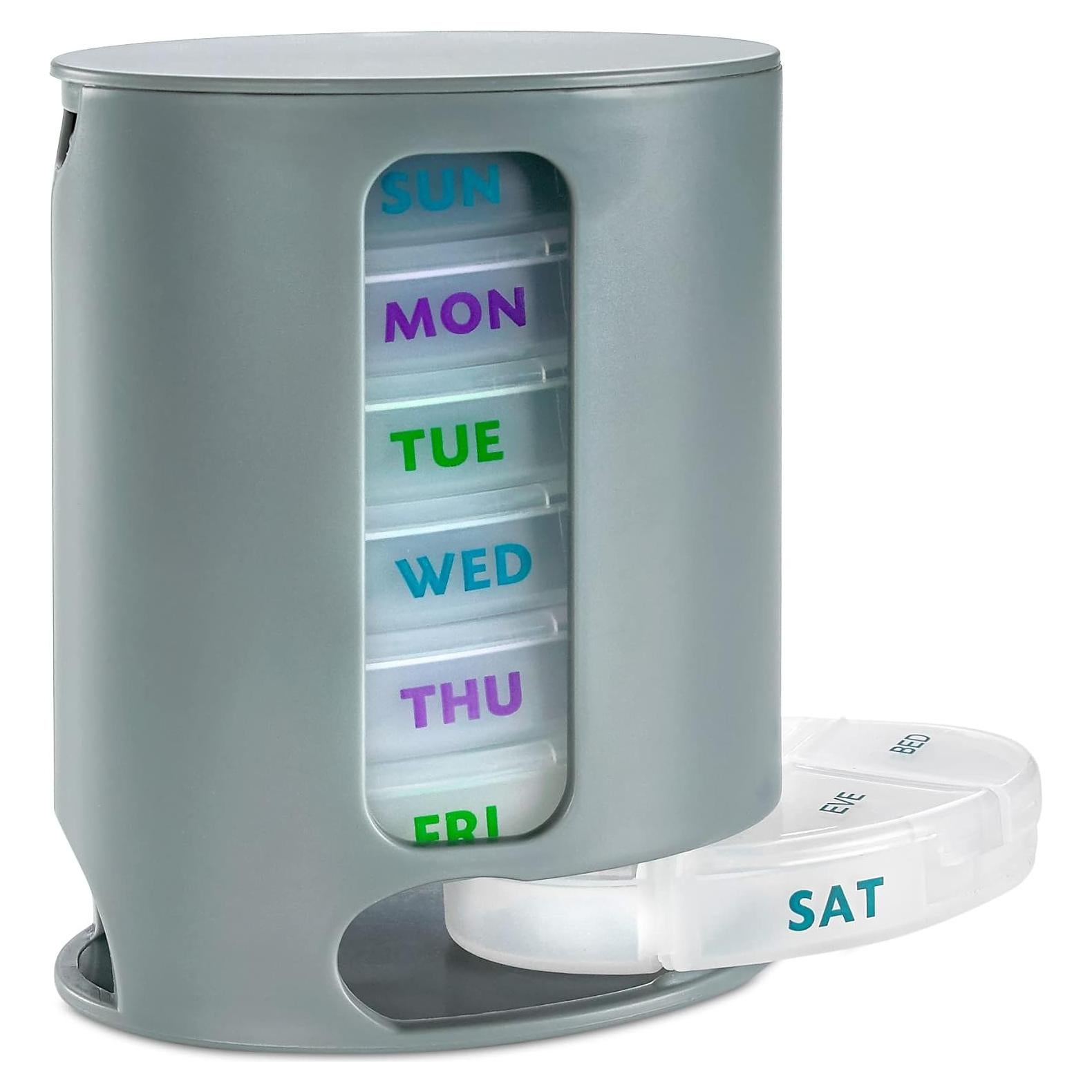 Organizador Semanal de Pastillas MEDca - 7 Compartimentos Gris