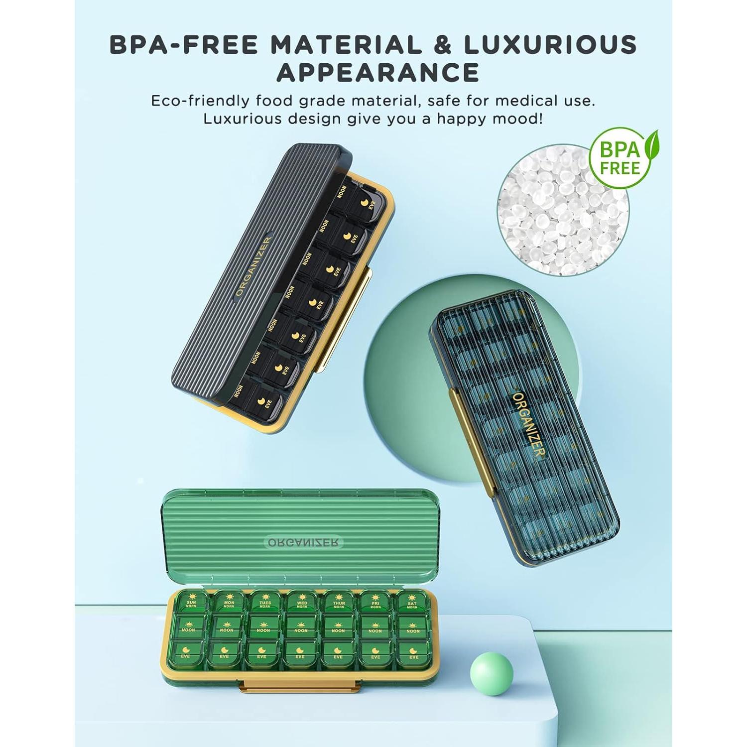 Organizador de Pastillas Acedada 3 Veces al Día Azul 7 Días