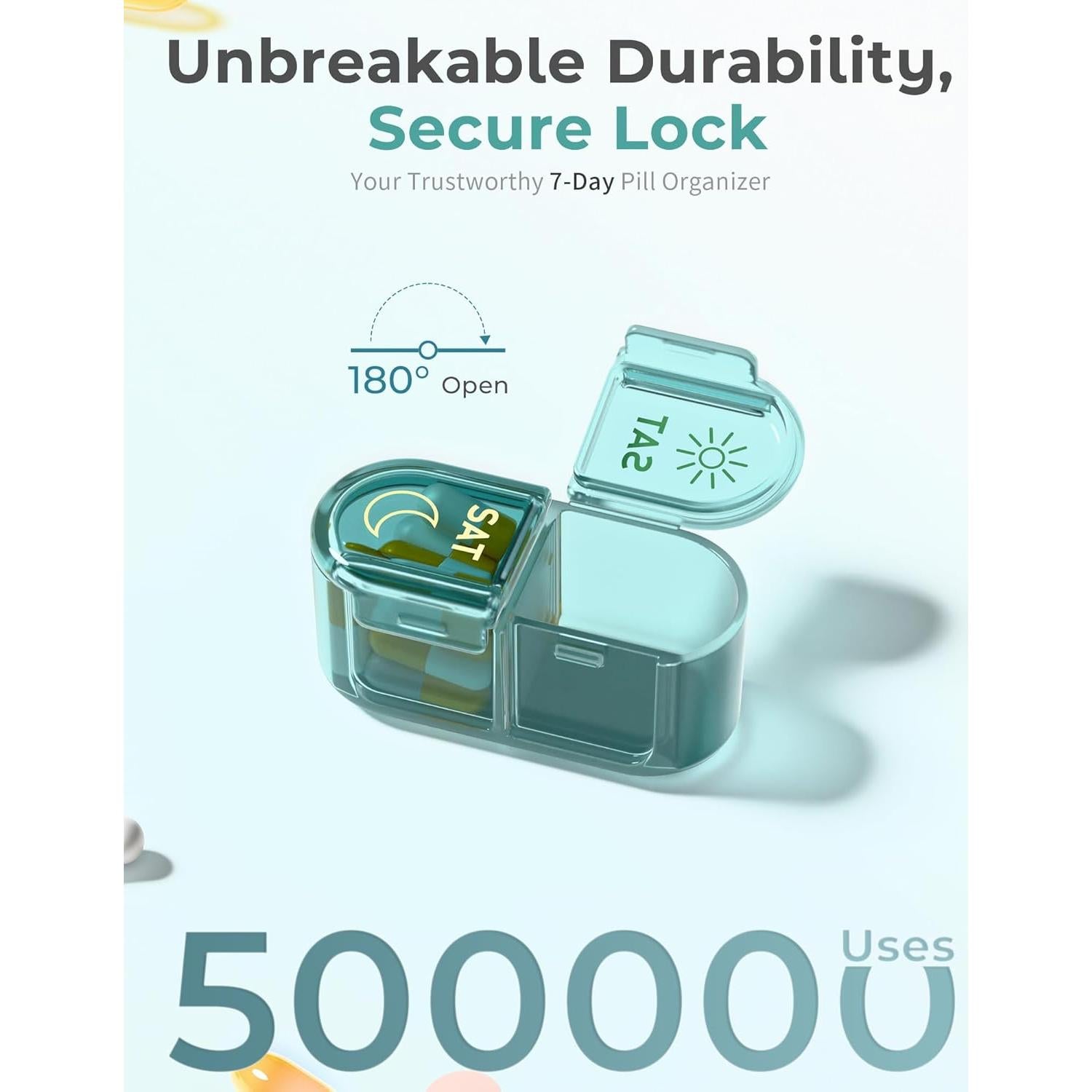 Organizador de Pastillas Semanal Pillex 14 Compartimentos AM PM