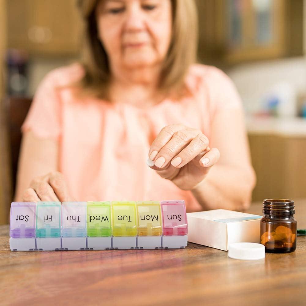 Organizador Semanal de Pastillas GOGOODA 2 Pcs 7 Días