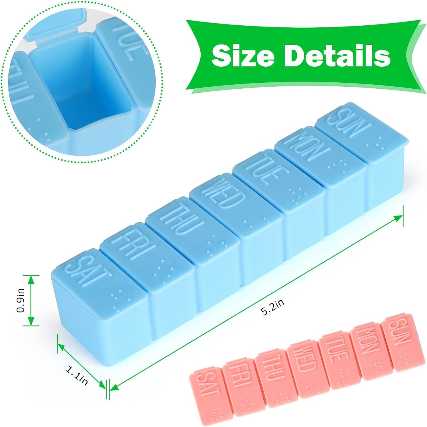 Organizador de Pastillas Semanal 2Pack MAYFIVE Rosa y Azul