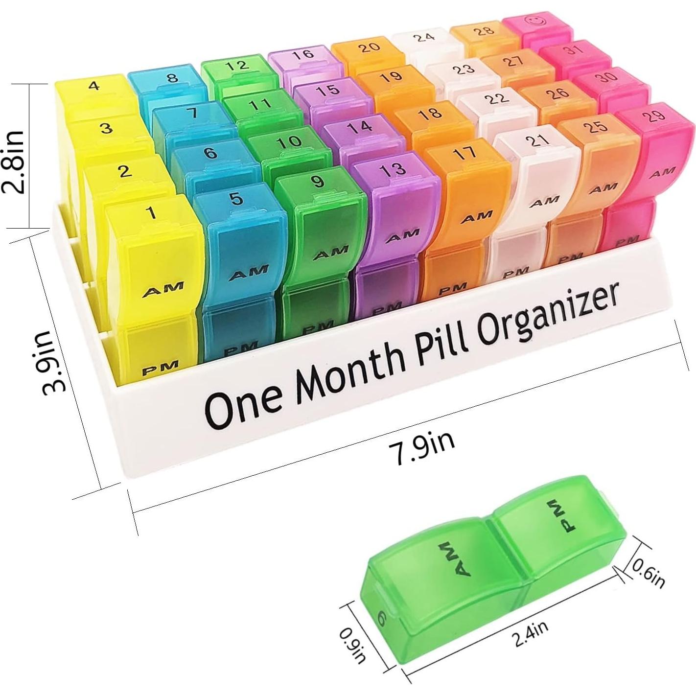Organizador Mensual de Pastillas NewgGra AM/PM 31 Días