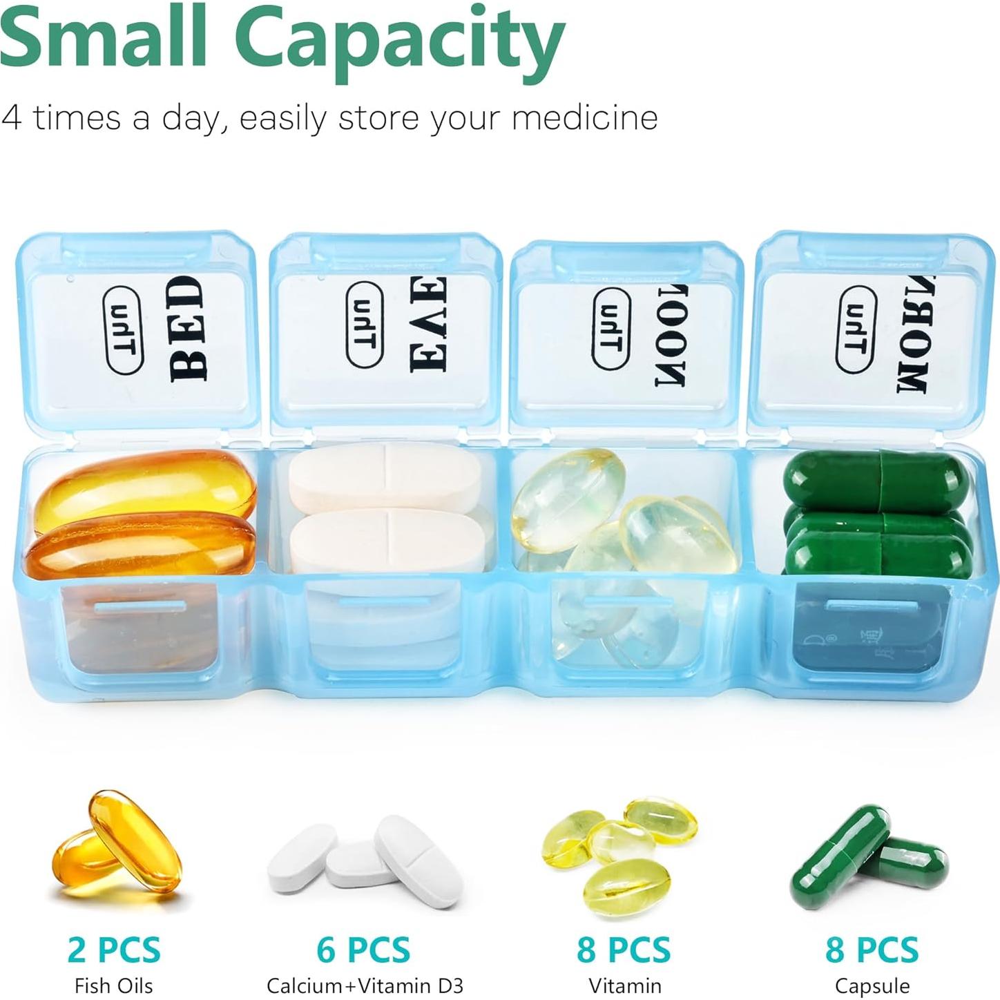 Organizador de Pastillas Semanal MOLN HYMY 28 Compartimentos