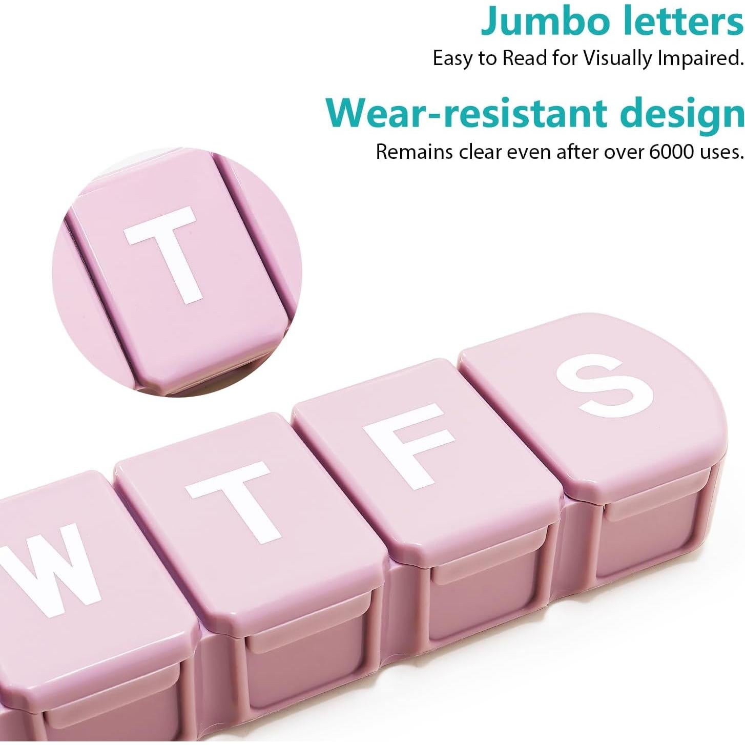 Organizador Semanal de Pastillas MOLN HYMY XL Rosa Jumbo