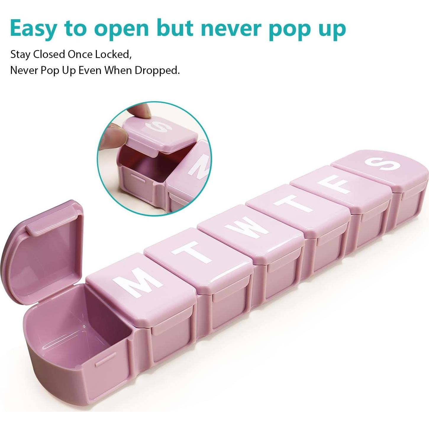 Organizador Semanal de Pastillas MOLN HYMY XL Rosa Jumbo