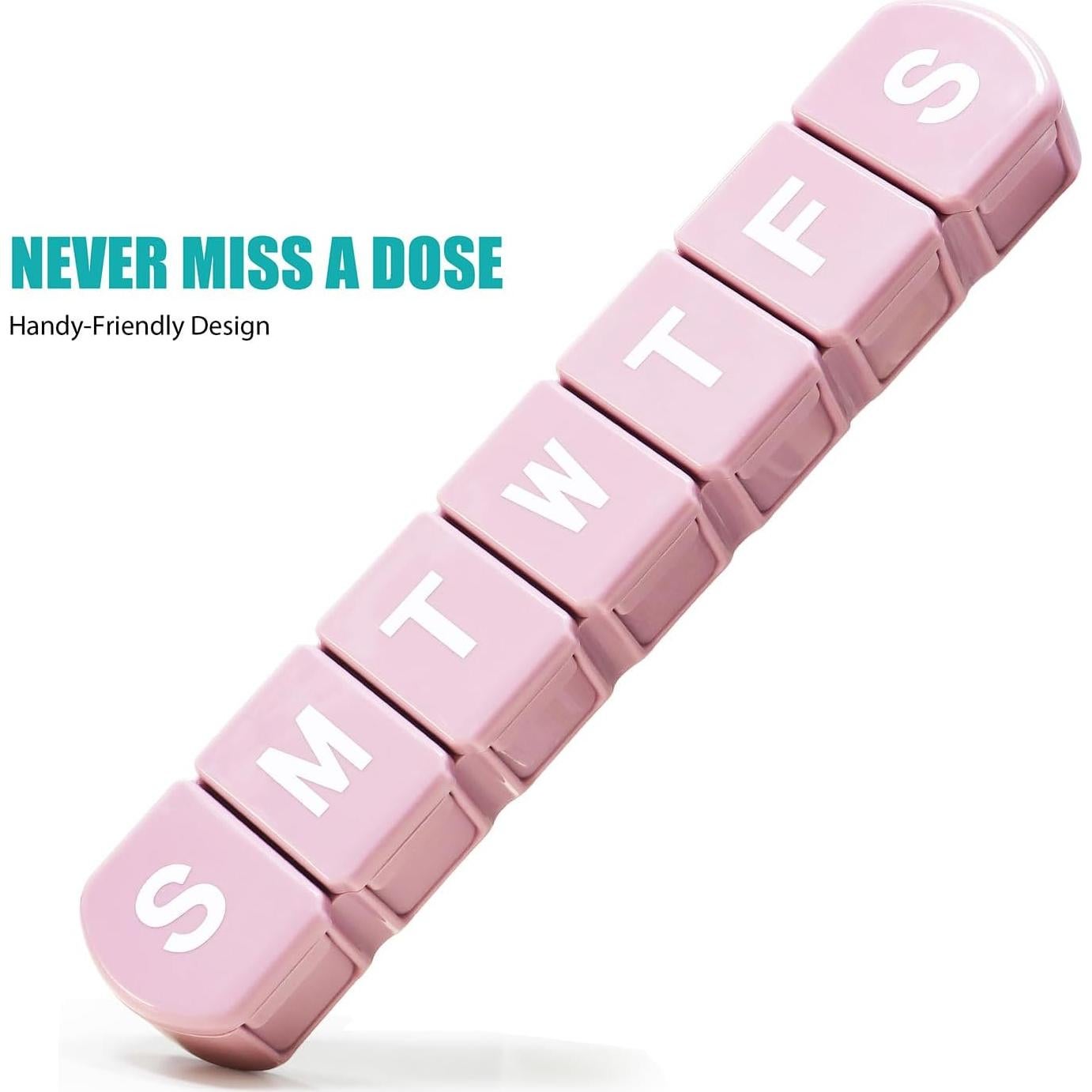 Organizador Semanal de Pastillas MOLN HYMY XL Rosa Jumbo