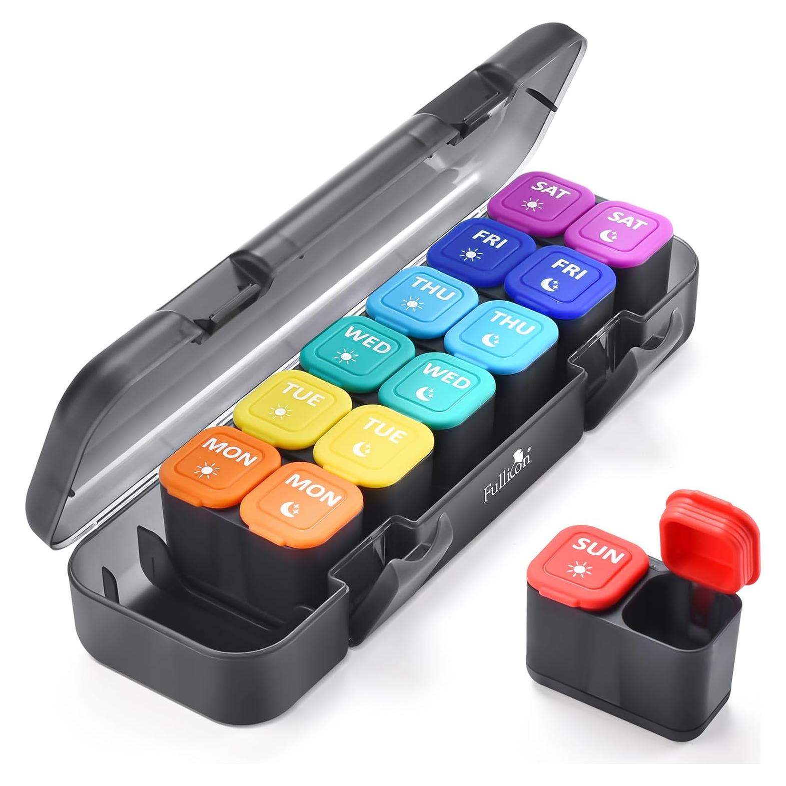 Organizador de Pastillas Fullicon AM PM 7 Días a Prueba de Humedad