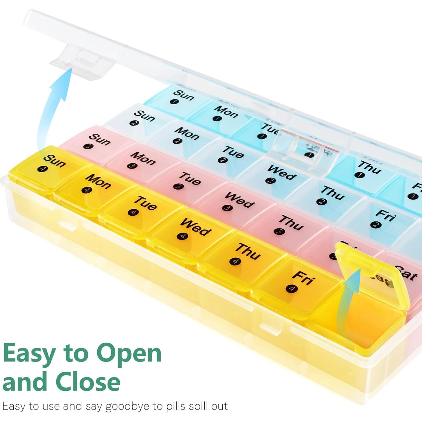 Organizador de Pastillas Semanal XL Furain - 28 Compartimentos