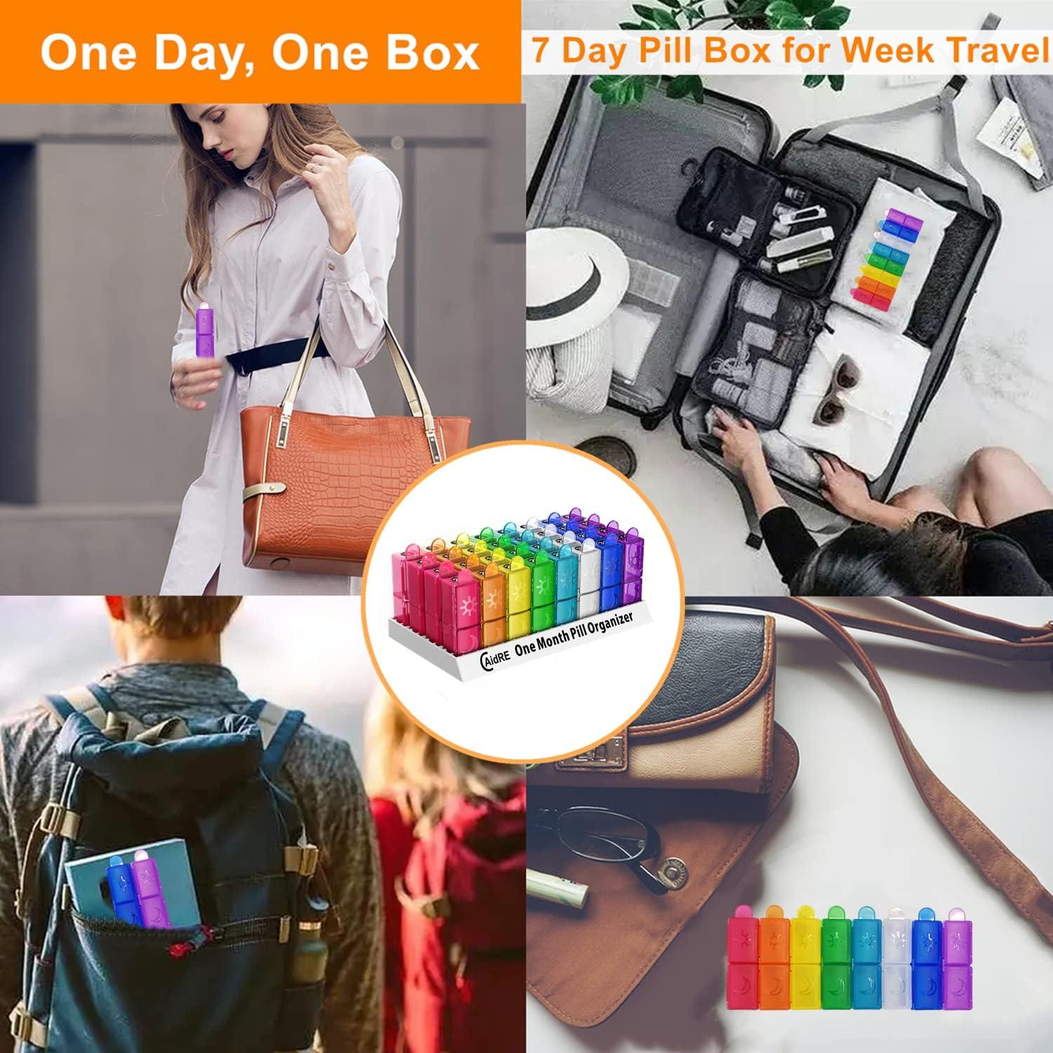 Organizador de Pastillas Mensual CAidRE 32 Compartimentos Multicolor