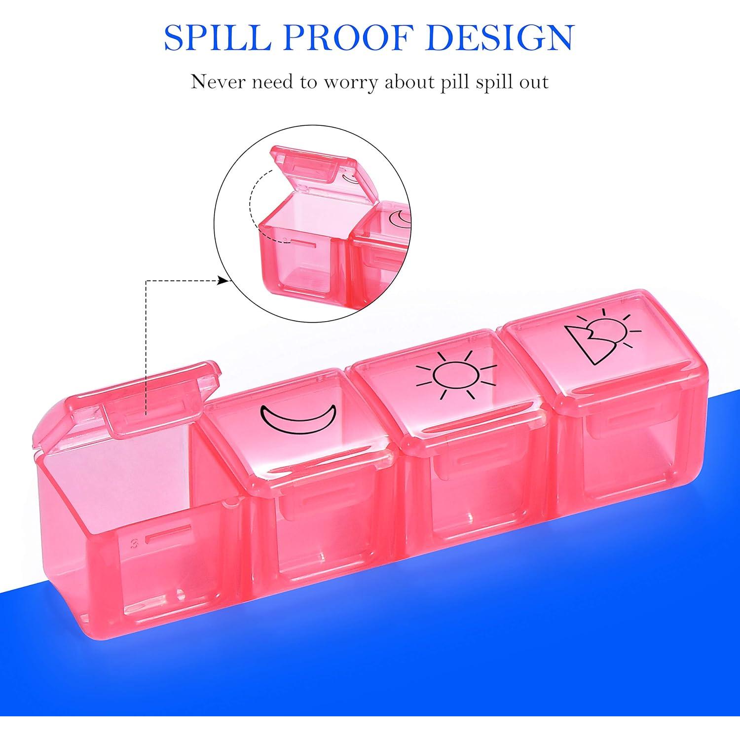 Organizador de Pastillas NuLeaf 7 Días 4 Veces al Día Portátil