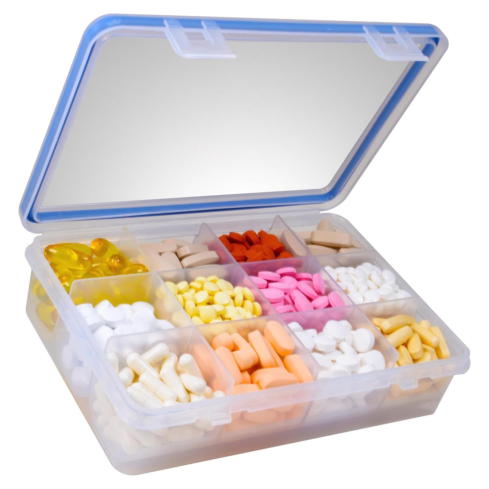 Organizador de Pastillas GMS 12 Compartimentos Hermético 230g