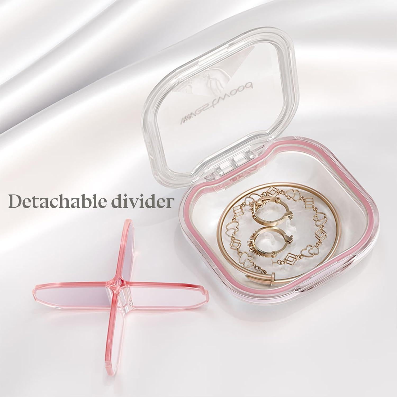 Organizador de Pastillas Rosa Crafts Stone 4 Compartimentos