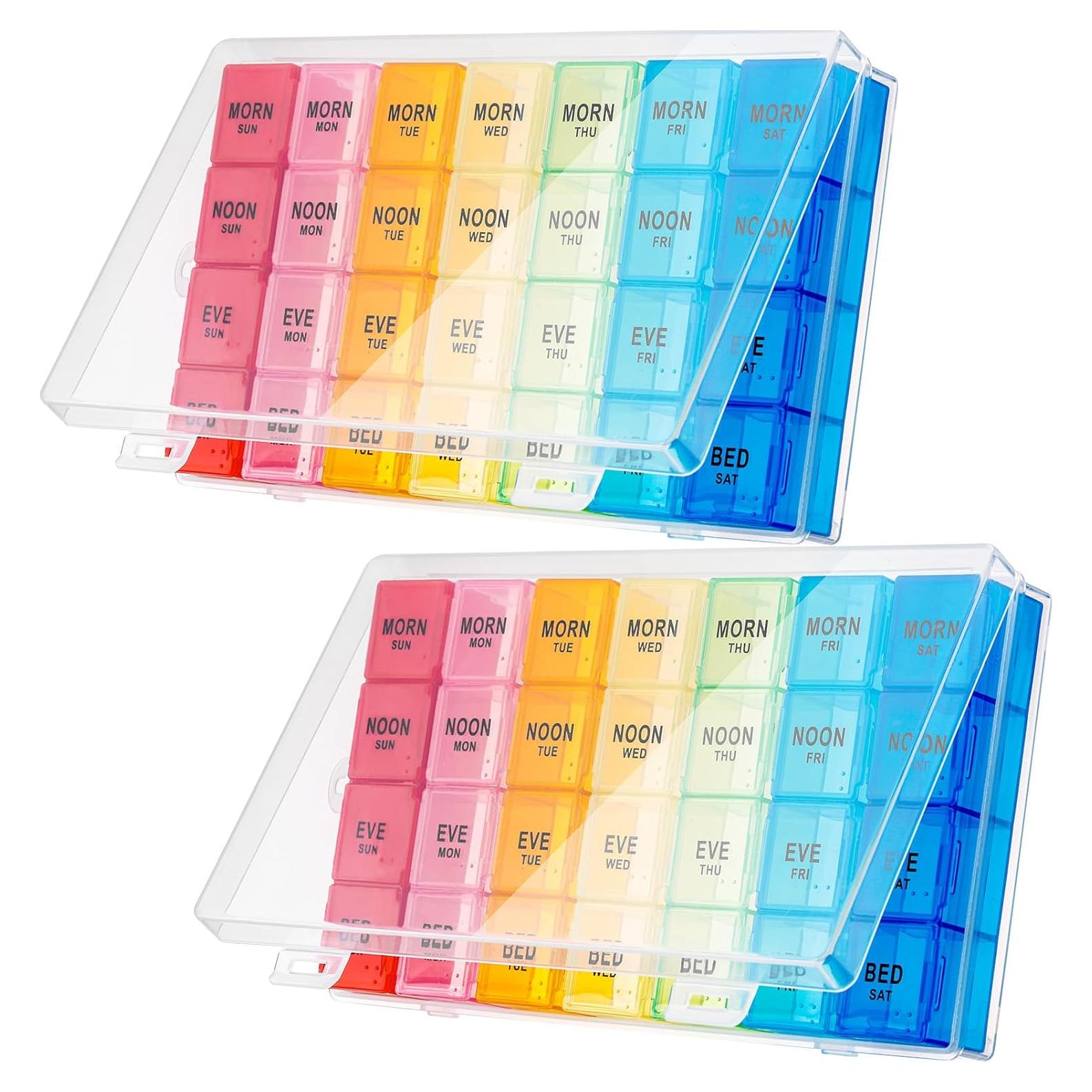 Organizador Semanal de Pastillas Dandat 4 Veces al Día 28 Días