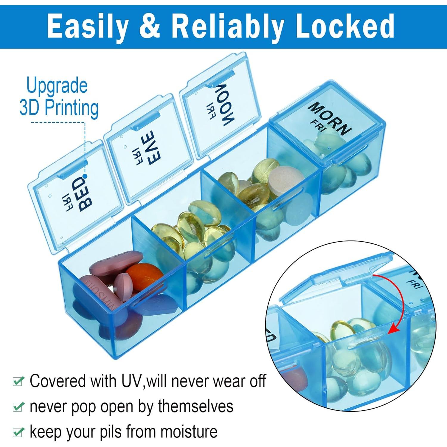Organizador Semanal de Pastillas Dandat 4 Veces al Día 28 Días