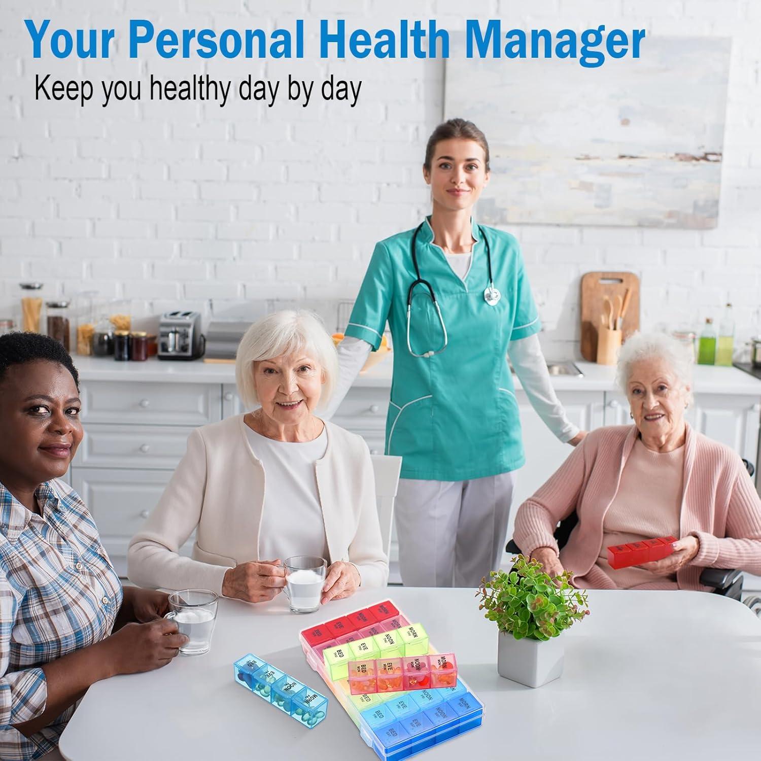 Organizador Semanal de Pastillas Dandat 4 Veces al Día 28 Días