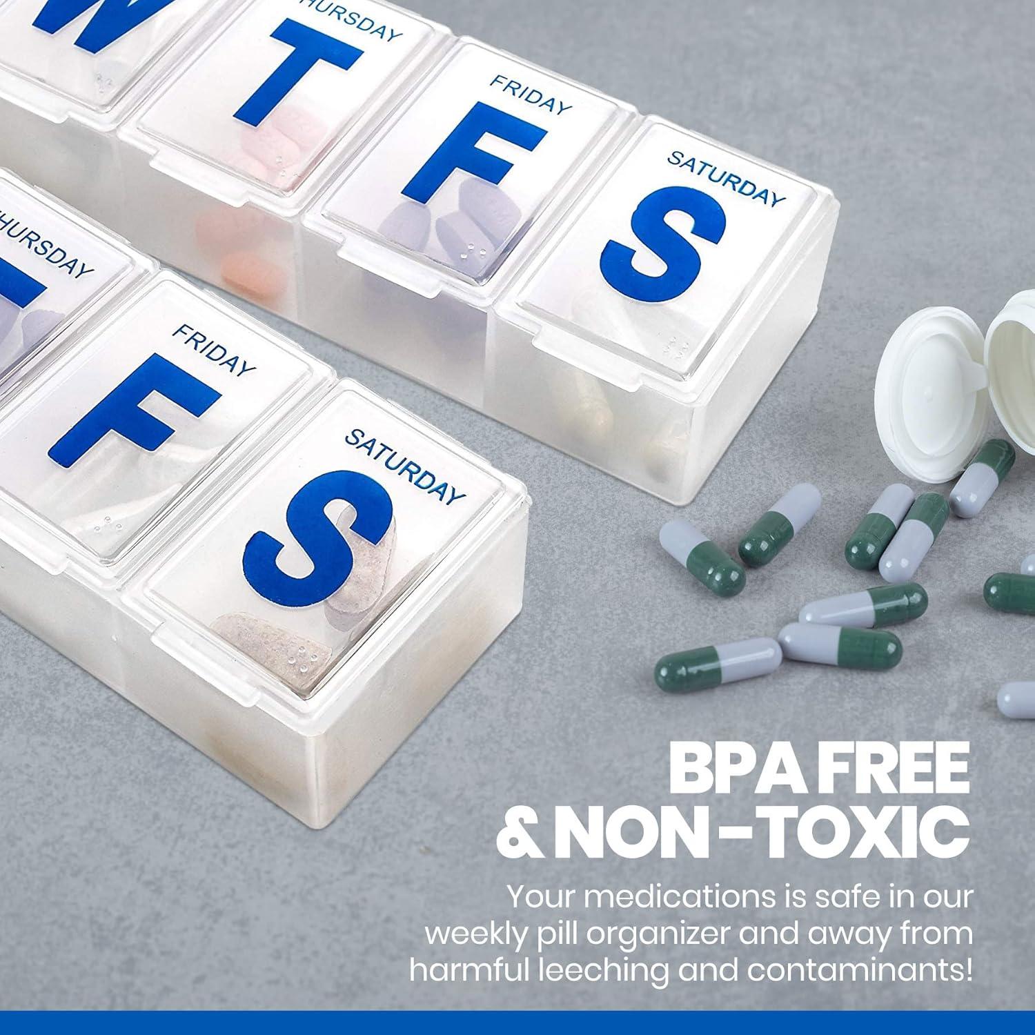 Organizador Semanal de Pastillas MEDca - Paquete de 2 Extra Grande