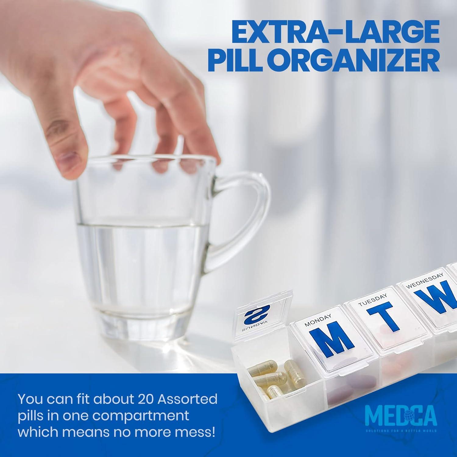 Organizador Semanal de Pastillas MEDca - Paquete de 2 Extra Grande