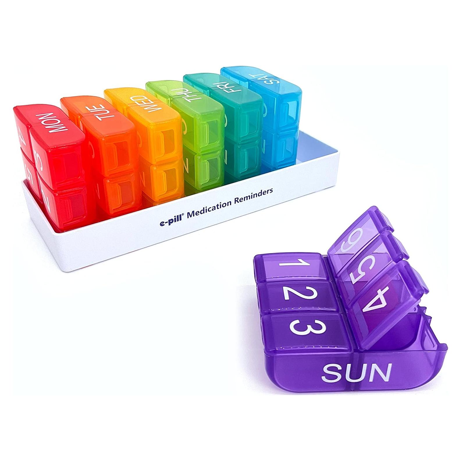 Organizador Semanal de Pastillas e-Pill 6x7 Multicolor