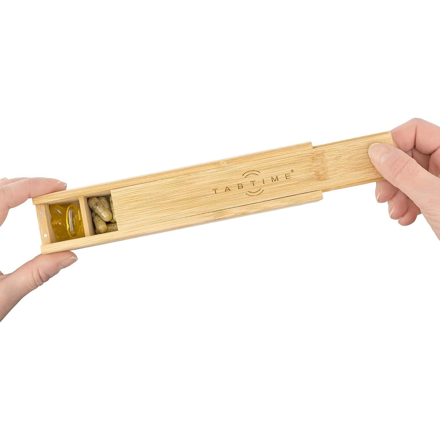 Organizador Semanal de Pastillas de Bambú Tabtime - 7 Días