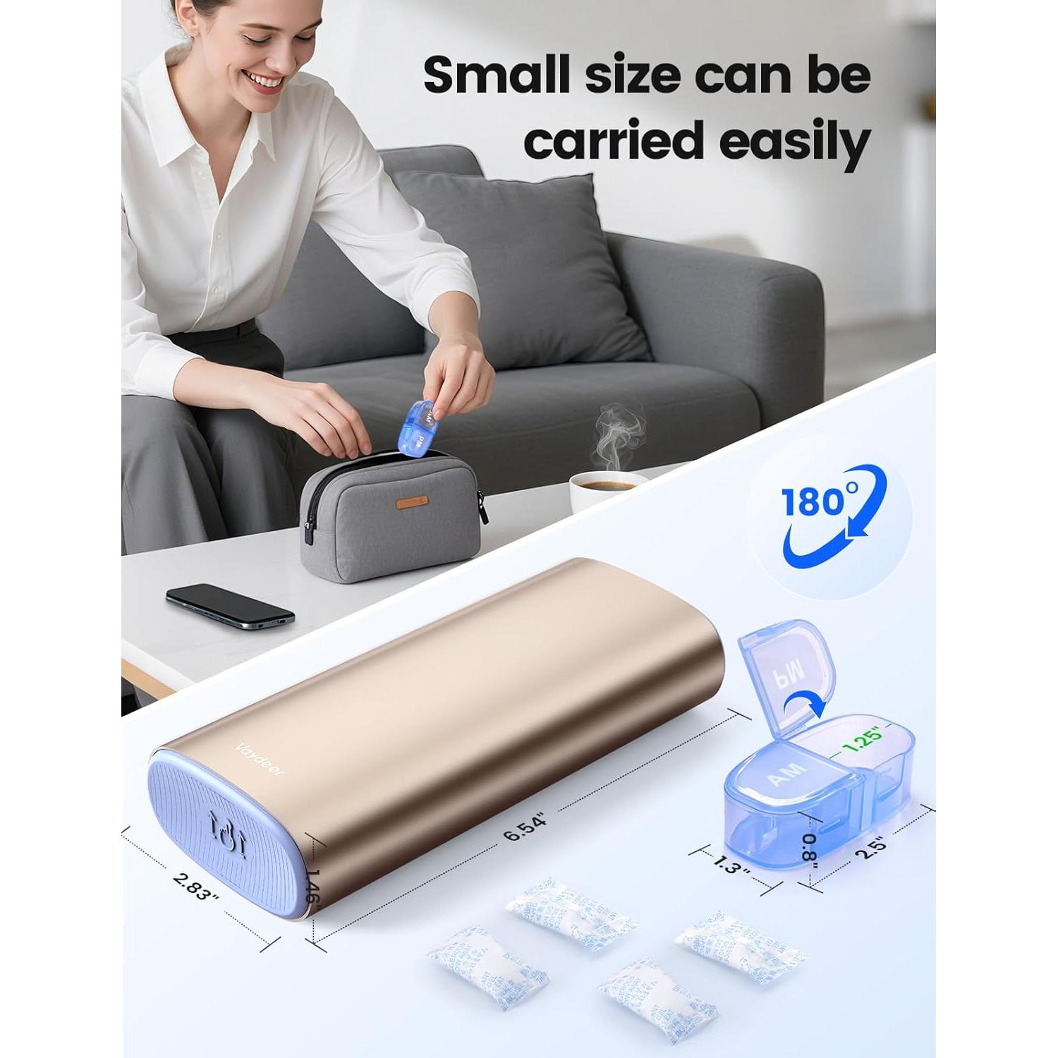 Organizador de Pastillas Semanal Vaydeer AM PM 7 Días Metal