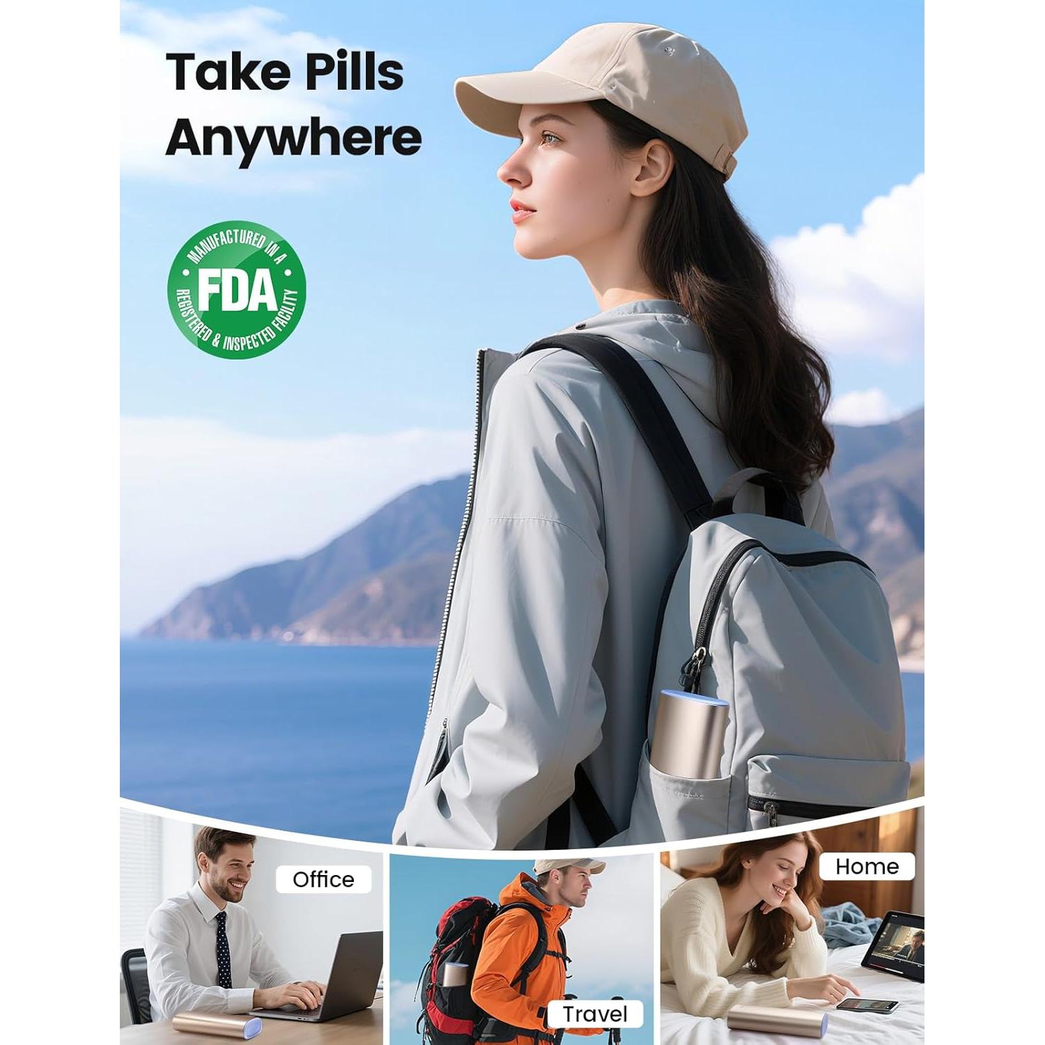 Organizador de Pastillas Semanal Vaydeer AM PM 7 Días Metal