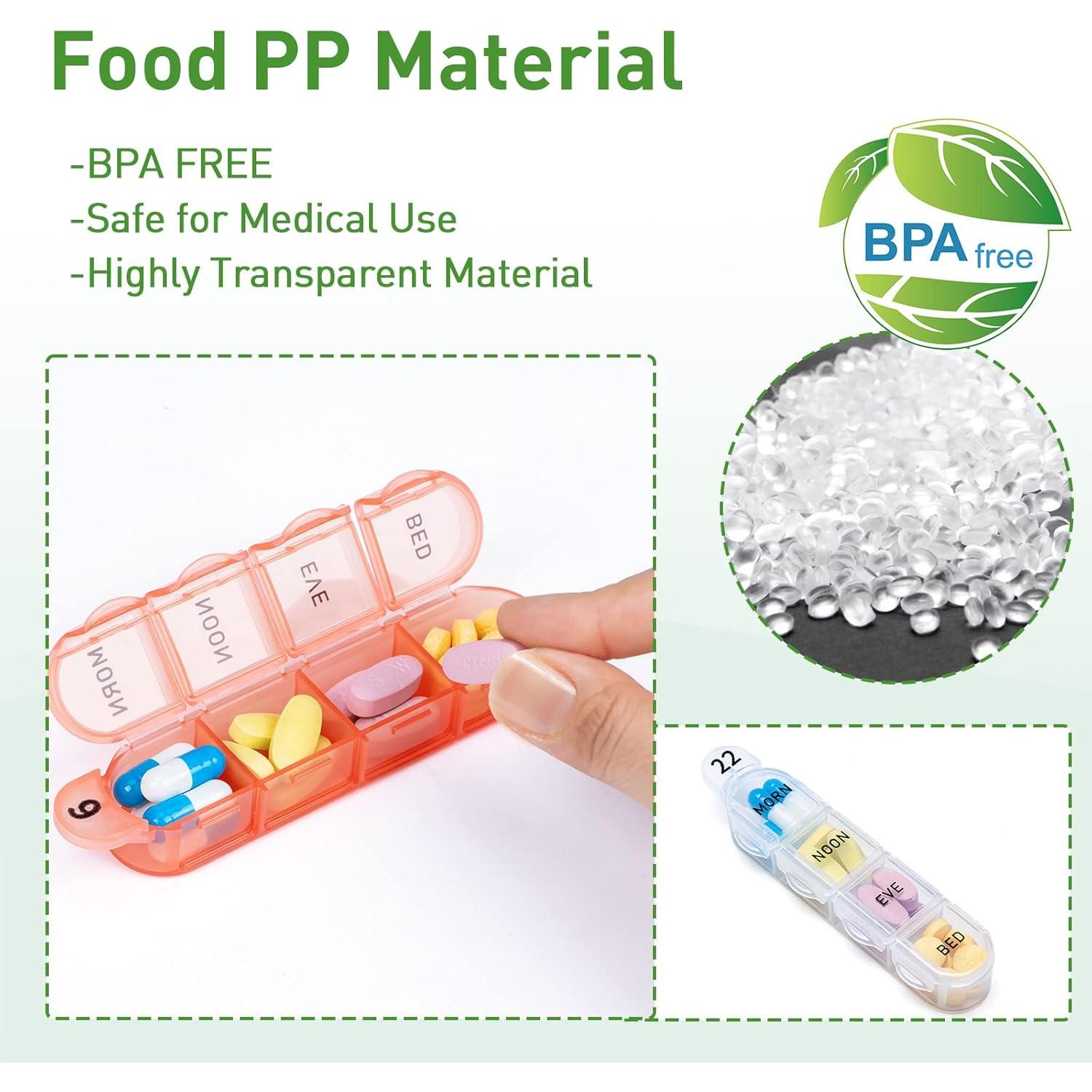 Organizador de Pastillas Mensual Odaro 4 Veces al Día 30 Días