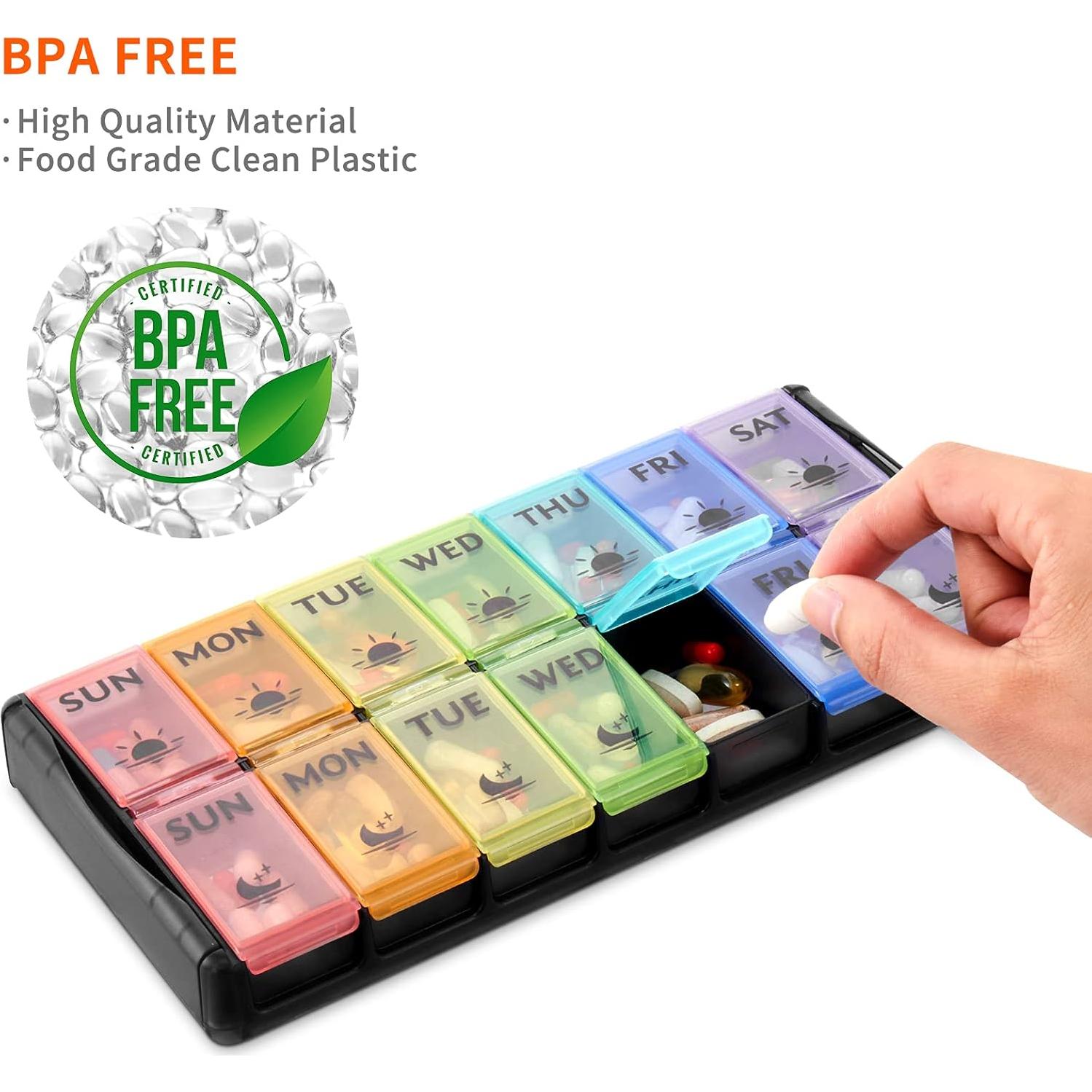 Organizador de Pastillas Extra Grande FGcase 7 Días AM PM