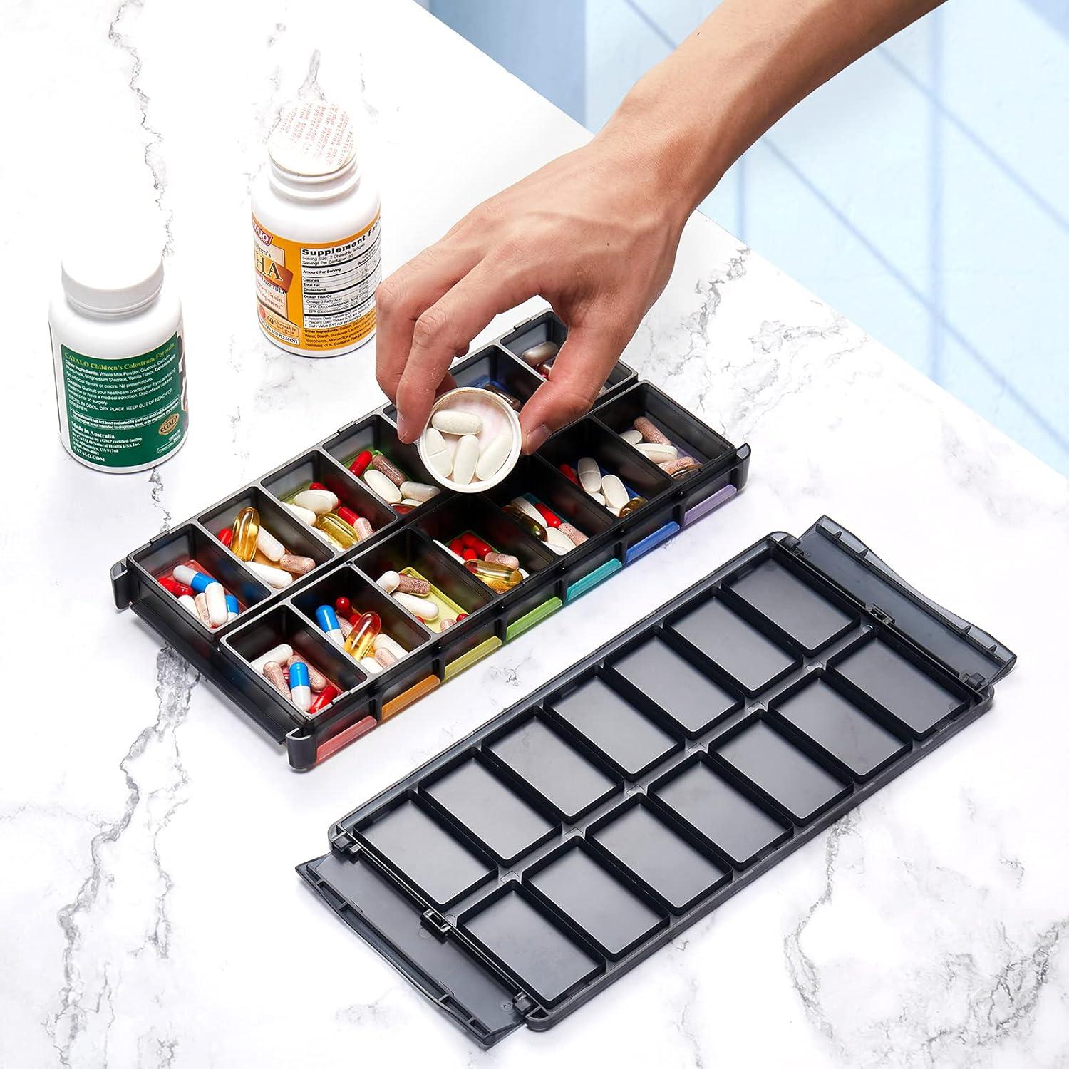 Organizador de Pastillas Extra Grande FGcase 7 Días AM PM