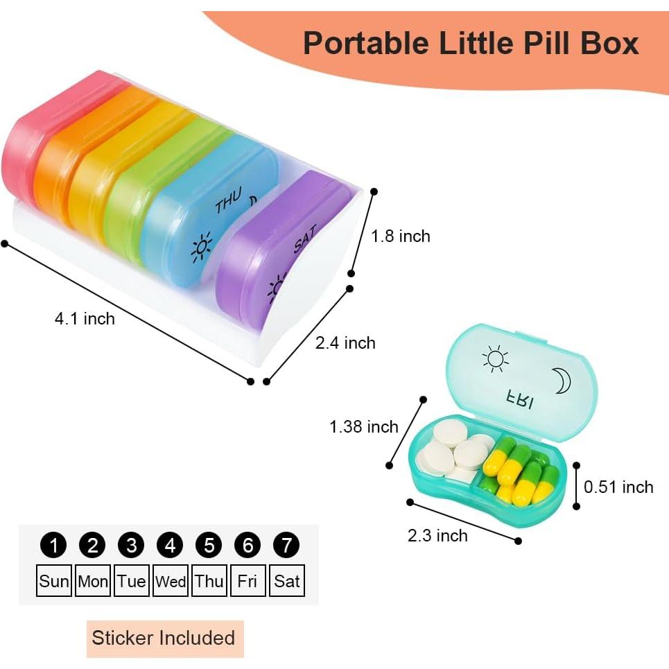 Organizador de Pastillas Diarias HRX 7 Días 14 Compartimentos