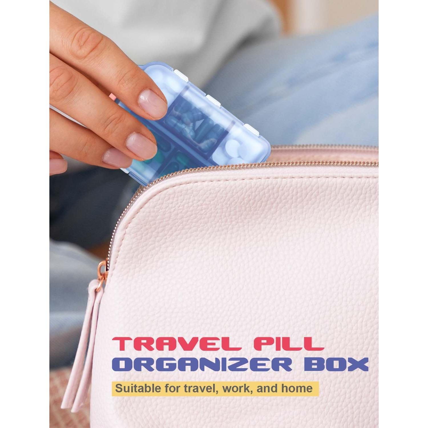 Organizador de Pastillas de Viaje CAPHONT 3 PCS con Etiquetas