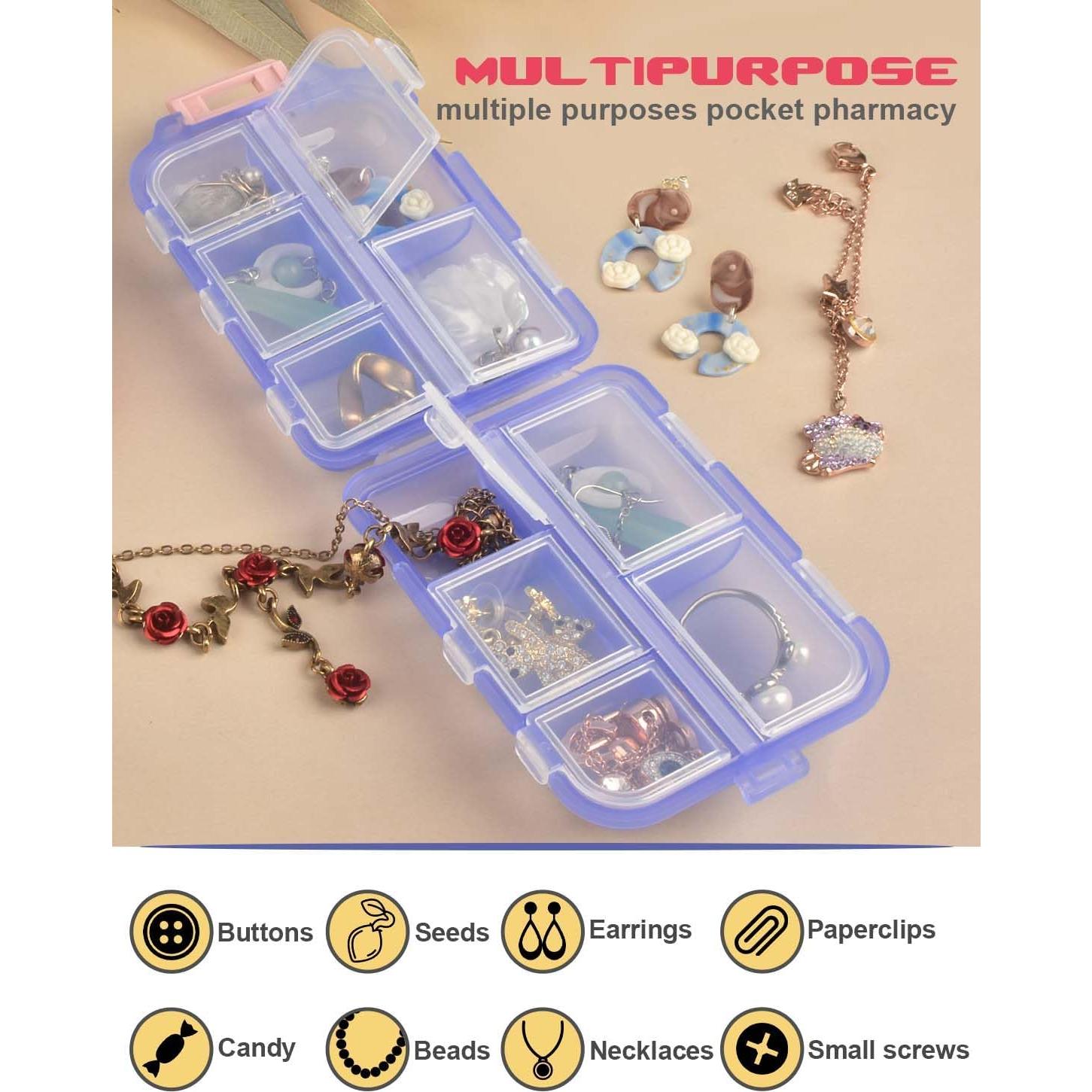 Organizador de Pastillas de Viaje CAPHONT 3 PCS con Etiquetas