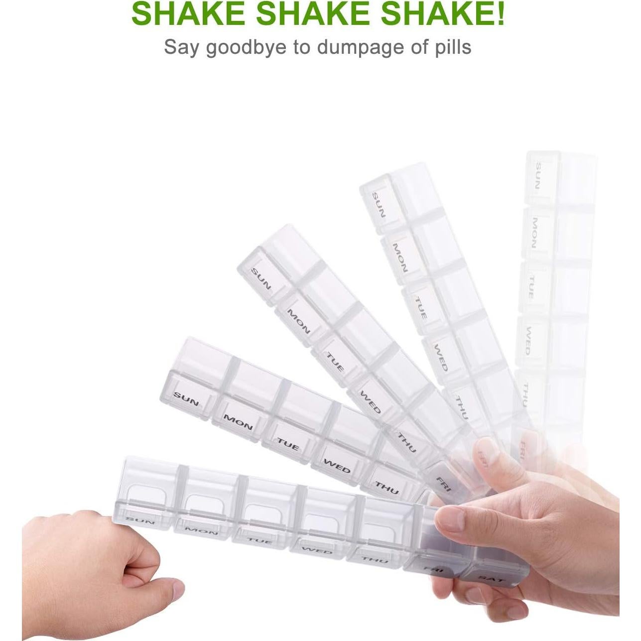 Organizador de Pastillas Semanal Sukuos 2 Pcs Extra Grande