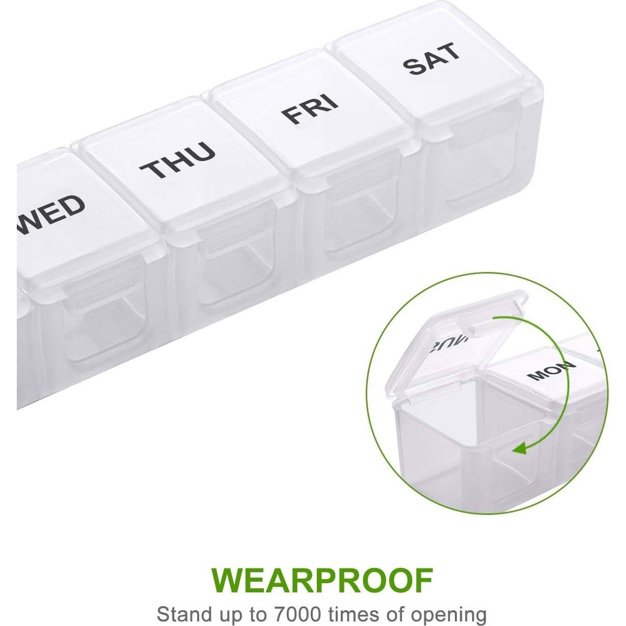 Organizador de Pastillas Semanal Sukuos 2 Pcs Extra Grande