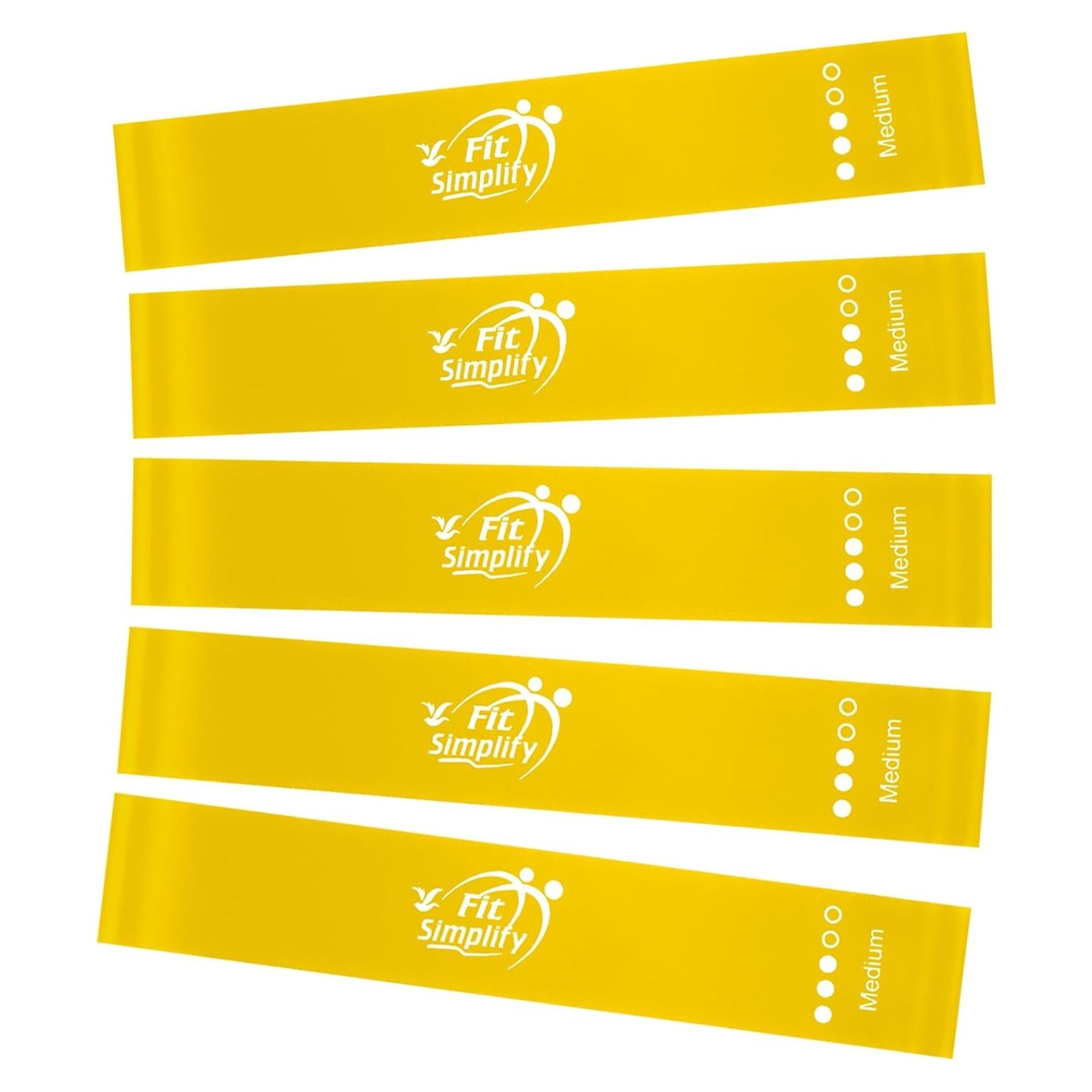 Set de 5 Bandas de Resistencia Fit Simplify Amarillo 30.48 cm