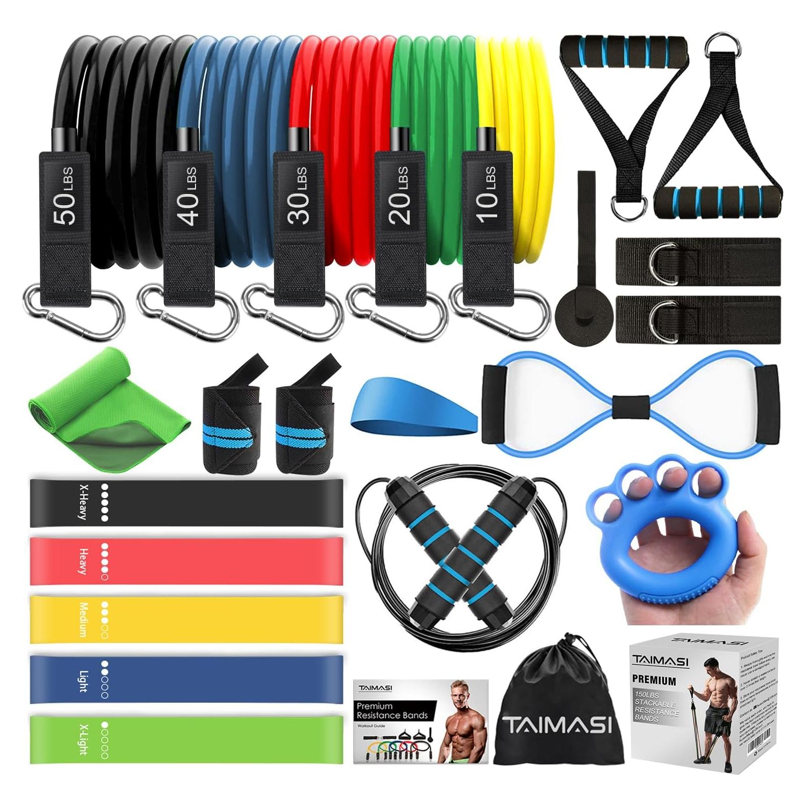 Juego de Bandas de Resistencia Taimasi 23 Piezas 68 kg