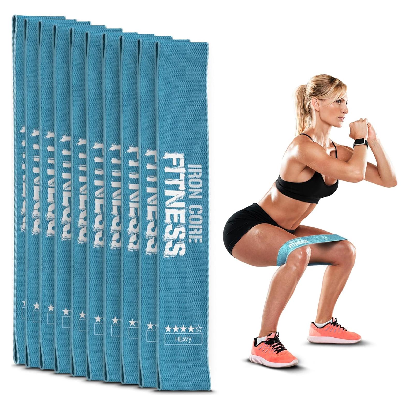 Bandas de Resistencia Mini Iron Core Fitness - 10 Piezas Pesadas