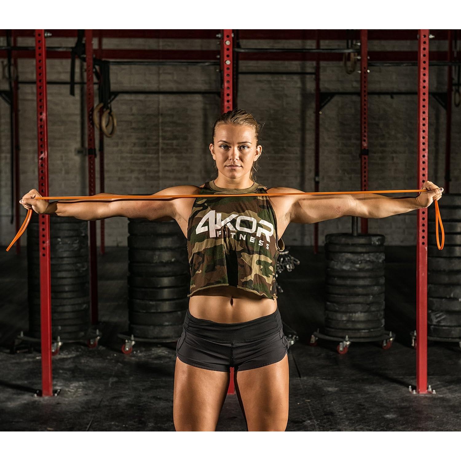 Banda de Resistencia 4KOR Fitness Naranja 41" - Par 2 Unidades 5-15 kg