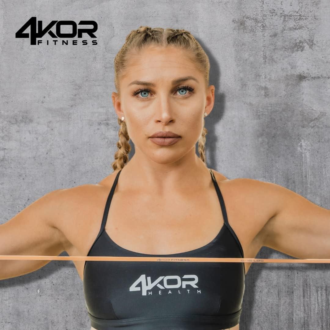 Banda de Resistencia 4KOR Fitness Naranja 41" - Par 2 Unidades 5-15 kg