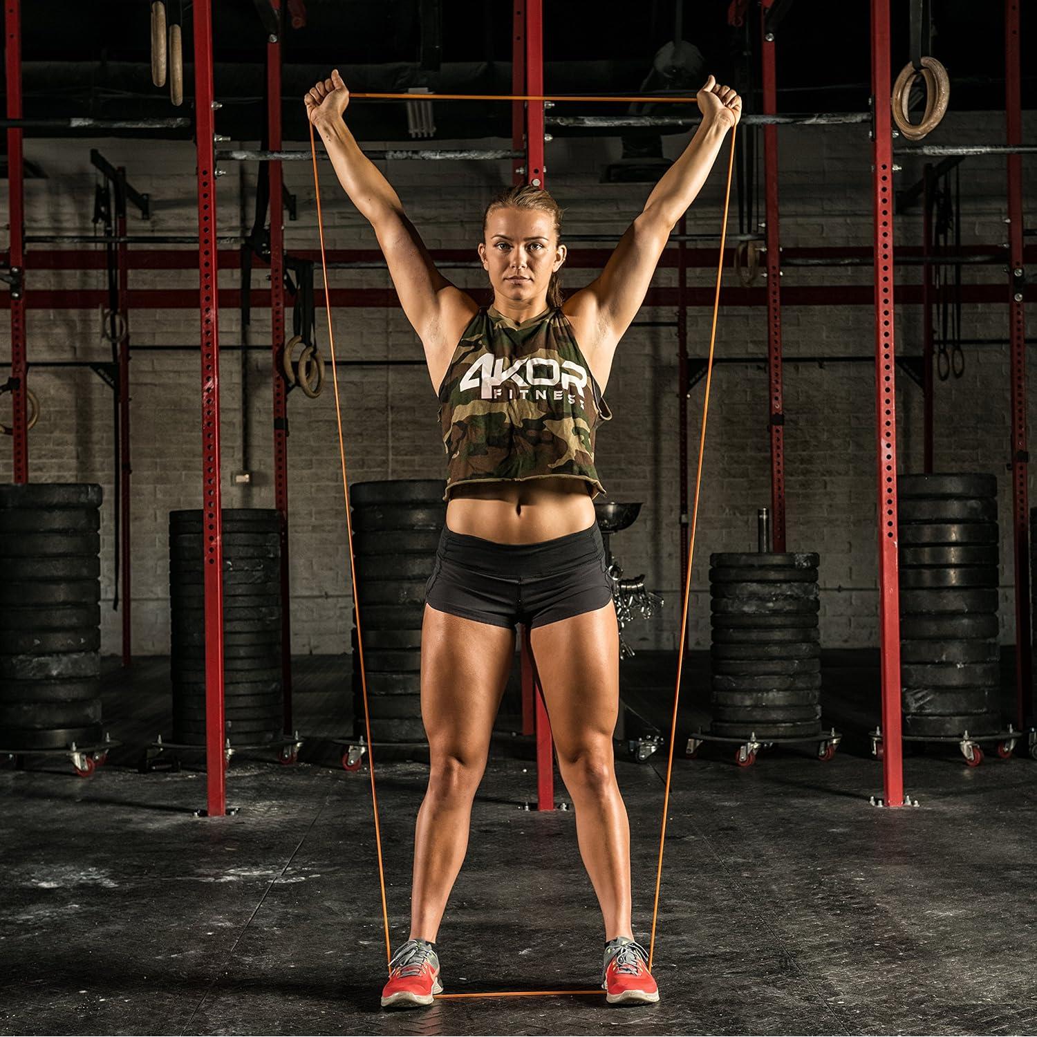 Banda de Resistencia 4KOR Fitness Naranja 41" - Par 2 Unidades 5-15 kg