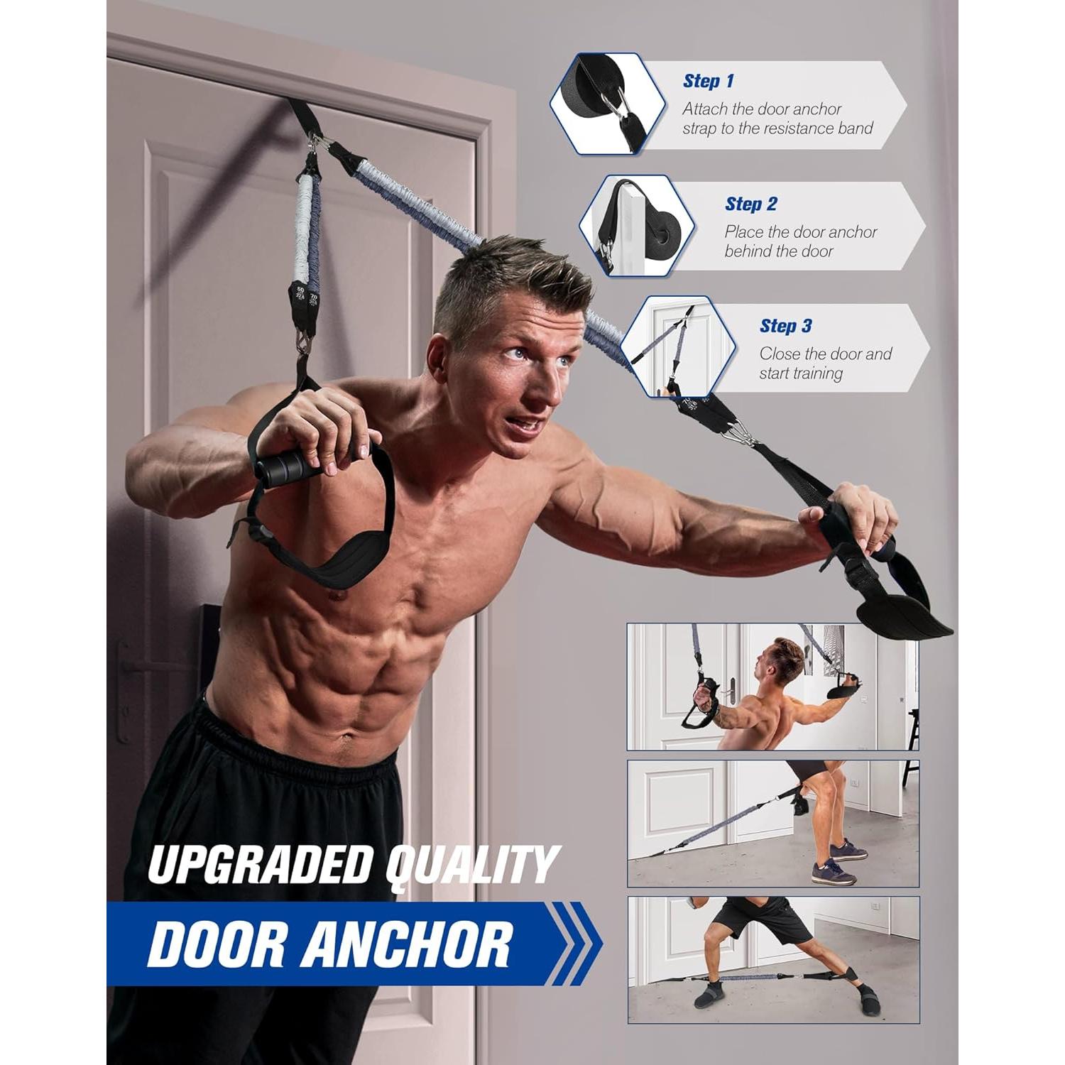 Kit de Barra de Pilates ALongSong con Bandas de Resistencia 22.68-31.75 kg