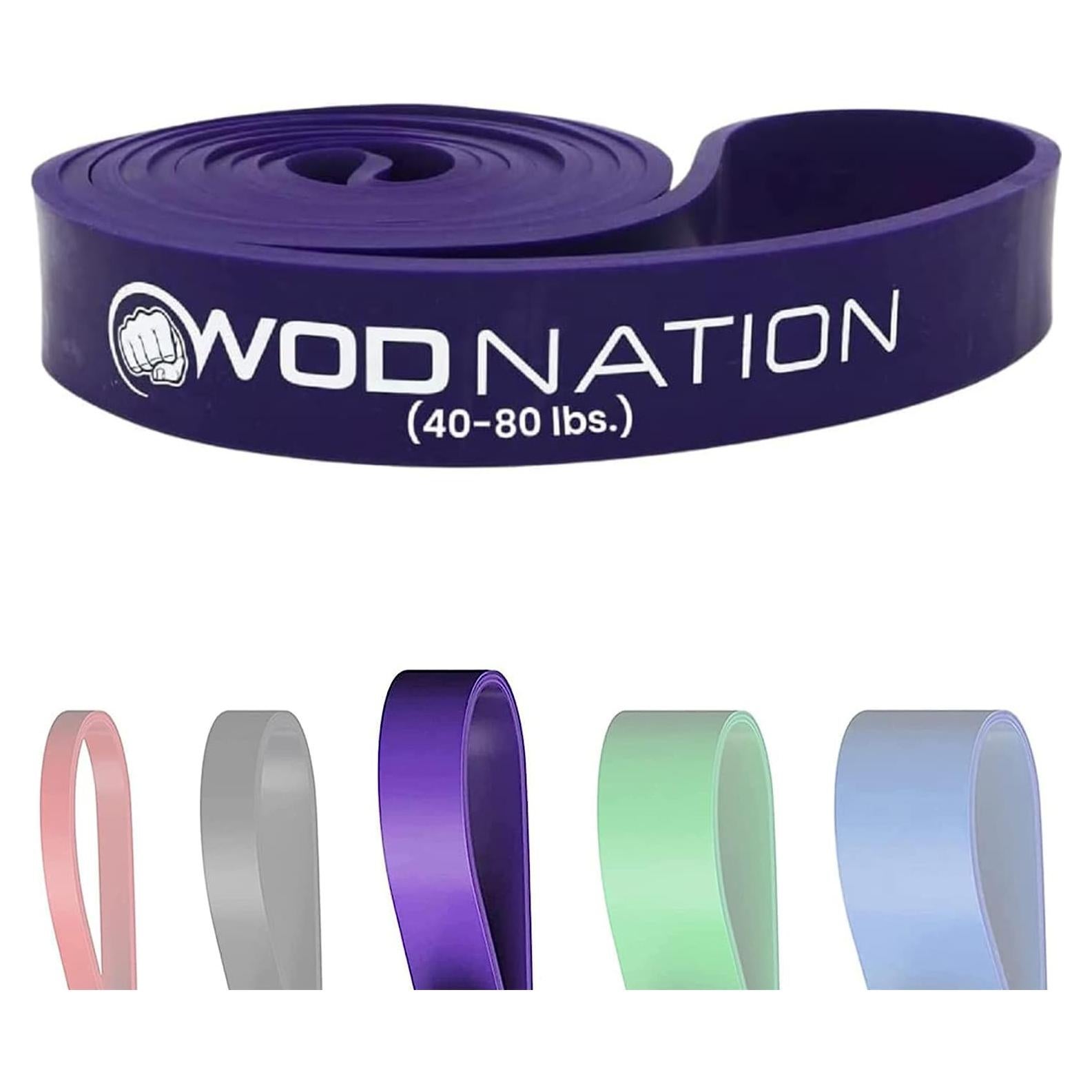 Banda de Resistencia WOD Nation Púrpura 40-80 lbs 41"