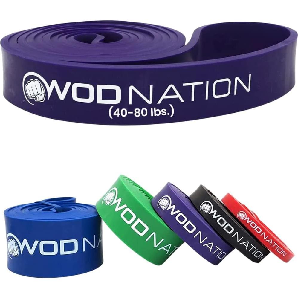 Banda de Resistencia WOD Nation Púrpura 40-80 lbs 41"