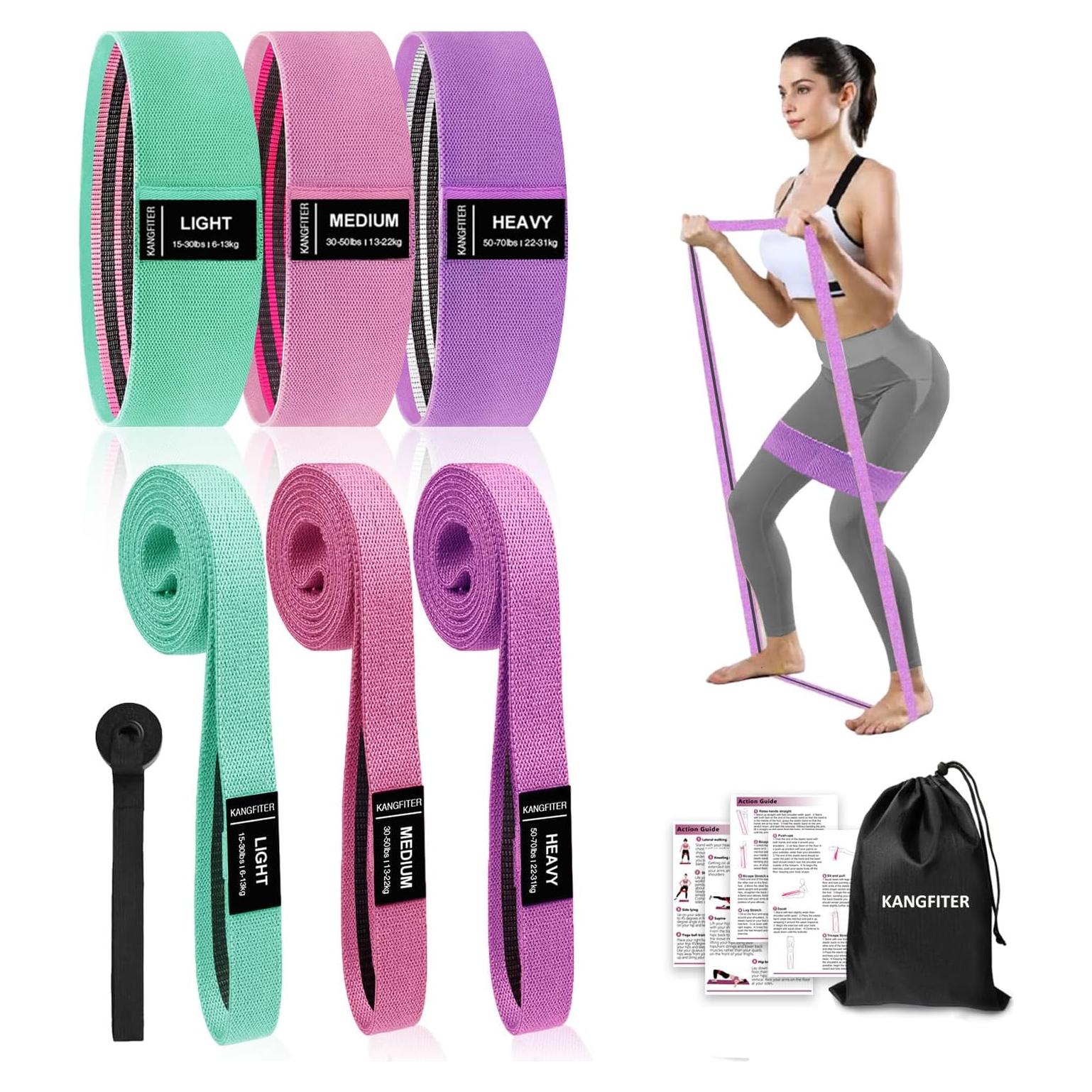 Bandas de Resistencia KANGFITER 6 PCS para Ejercicio y Yoga