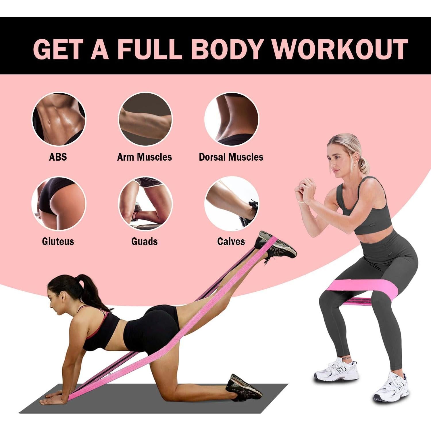 Bandas de Resistencia KANGFITER 6 PCS para Ejercicio y Yoga