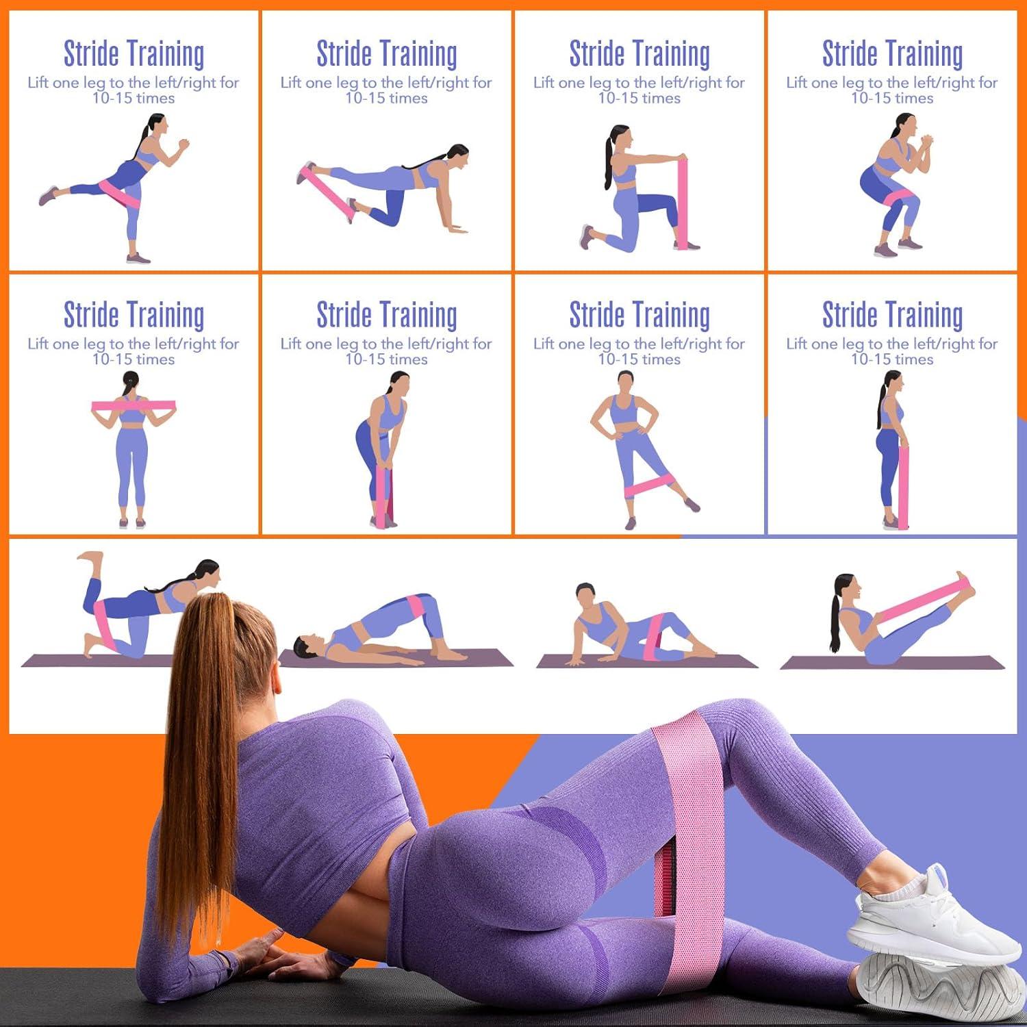 Bandas de Resistencia JIN BD para Caderas y Piernas - 3 Niveles