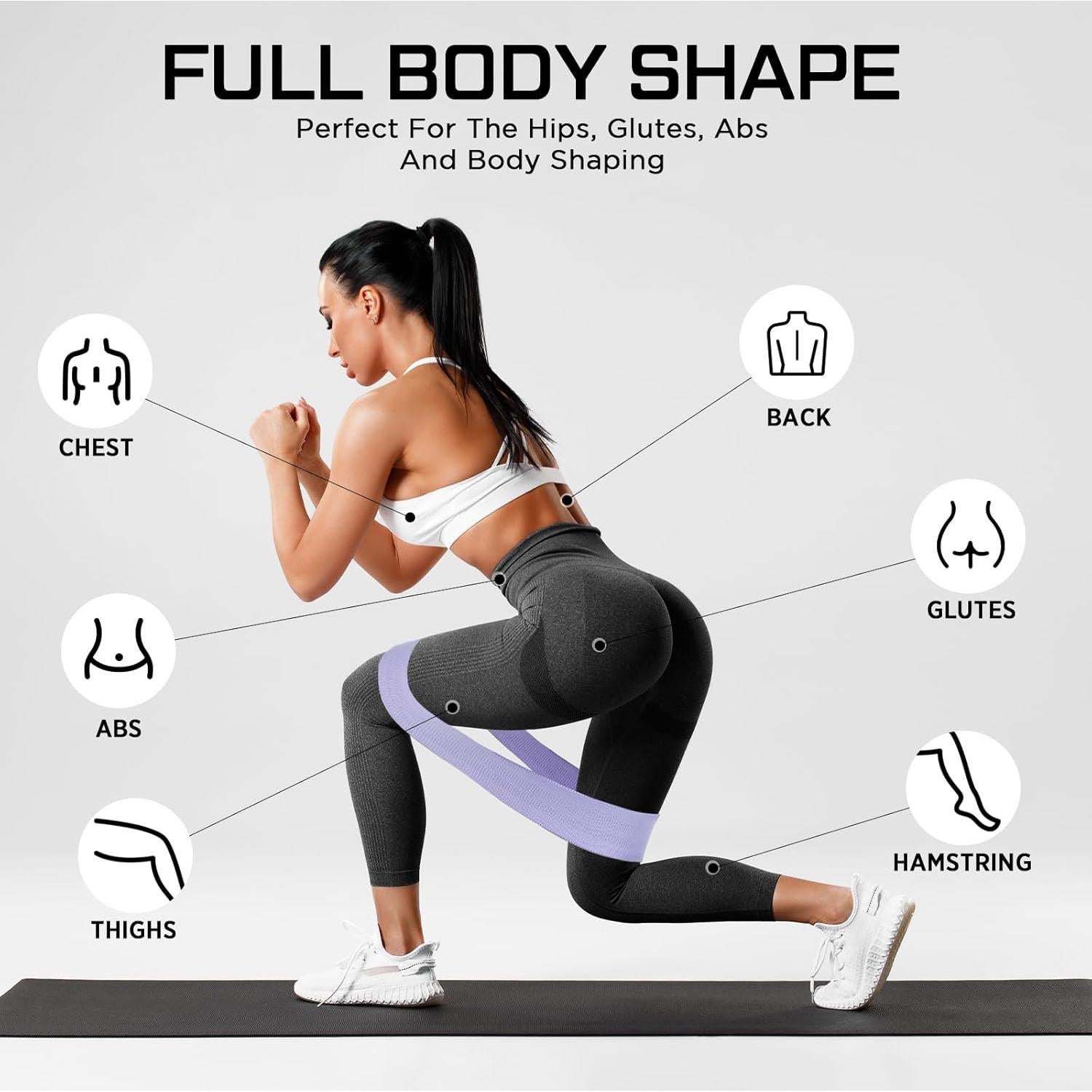 Juego de 12 Bandas de Resistencia Lenwen para Ejercicio